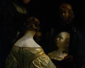 杰拉德 特 博尔奇 : Woman at a Mirror